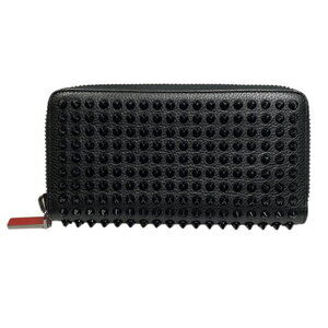 Christian Louboutin Long Wallet Round Leather Black